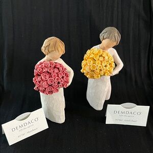 Willow tree “Abundance” and “Good cheer” figure set - new in boxes